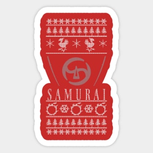 Final Fantasy XIV Samurai Ugly Christmas Sweater Sticker